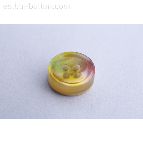 Botón de concha de imitación de color arcoíris